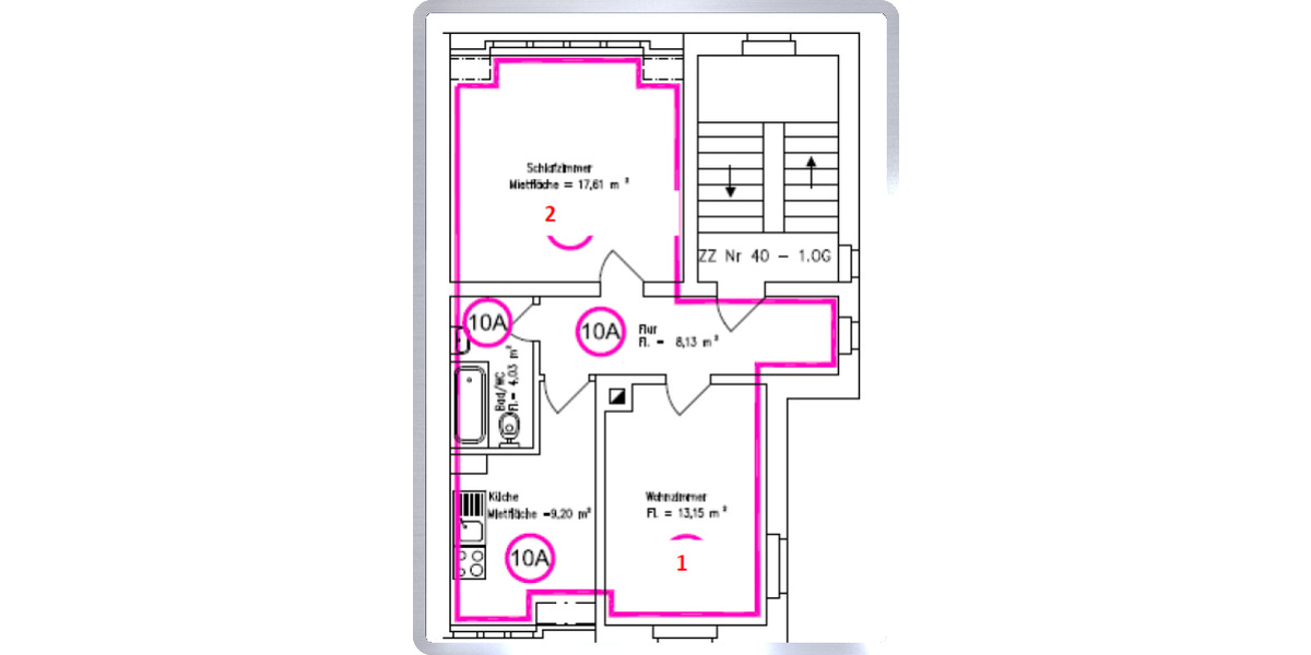 Etagenwohnung Mittweida - 1 Zimmer, 16 m&sup2;, 169&euro; | Angebot:25307849