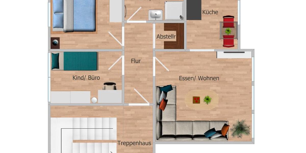 Dachgeschoßwohnung Leer (Ostfriesland) - 3 Zimmer, 53 m&sup2;, 570&euro; | Angebot:25219980