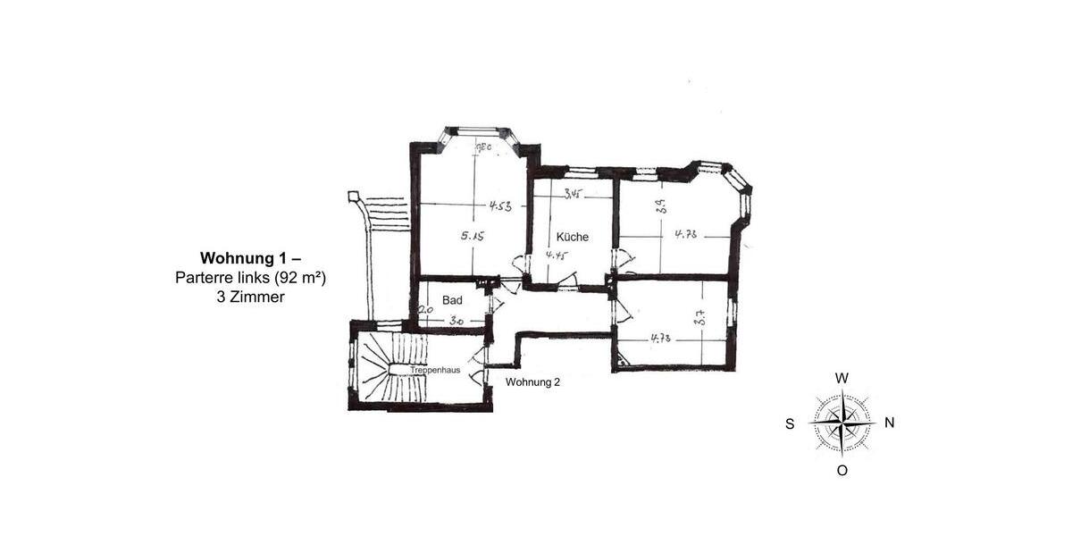 Hochparterre Schleswig - 3 Zimmer, 92 m&sup2;, 1.000&euro; | Angebot:26603659