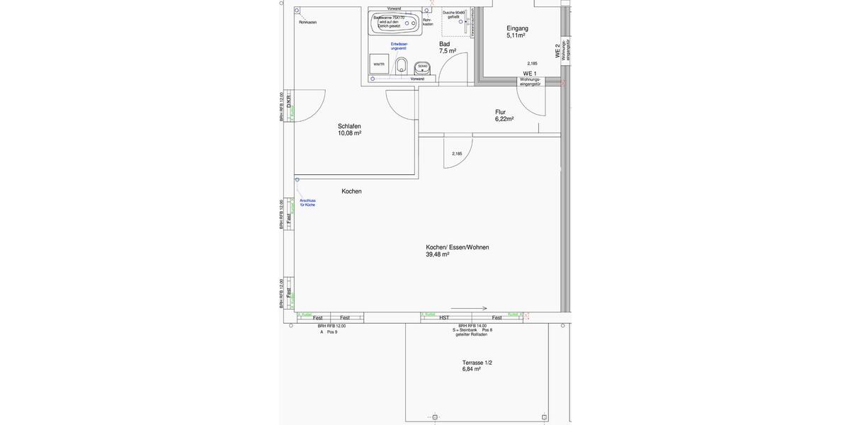 Erdgeschoßwohnung Oerlenbach - 1.5 Zimmer, 67 m&sup2;, 569&euro; | Angebot:25959700