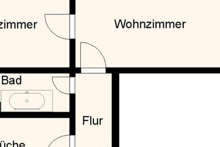 2-Raum-Wohnung mit Balkon in Wurschen !Optional mit Küche! 3 zimmer