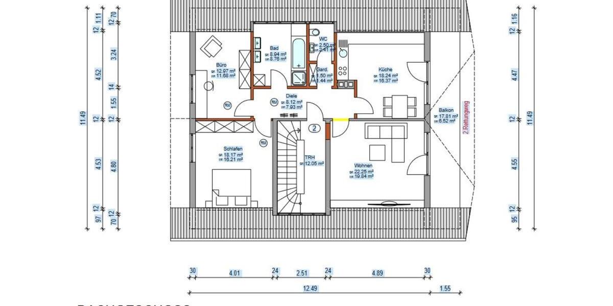 Etagenwohnung Gengenbach - 3 Zimmer, 93 m&sup2;, 630&euro; | Angebot:25045546