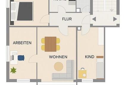 75qm 4 Zimmer Wohnung Friedrichshafen Hohenstauffenplatz 4 zimmer