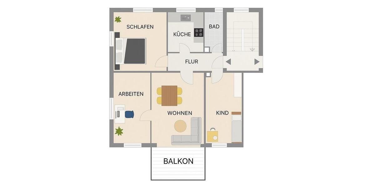 75qm 4 Zimmer Wohnung Friedrichshafen Hohenstauffenplatz 4 zimmer