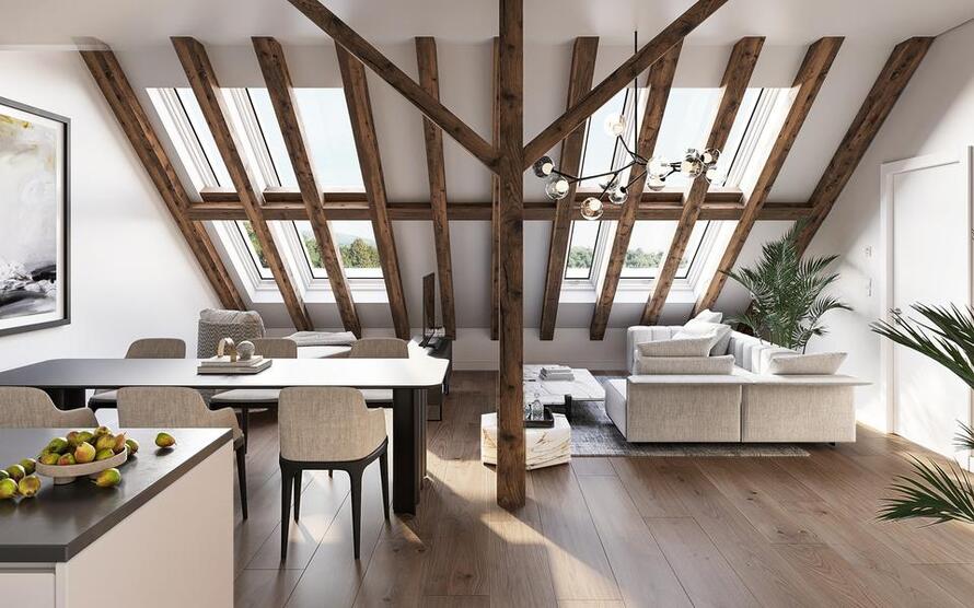 Exklusive, stilvolle Dachgeschoßwohnung mit Altbau-Charme in Wangen im Allgäu