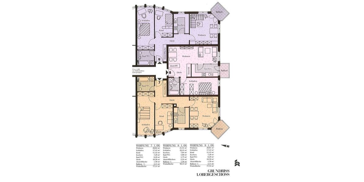Idyllisch wohnen! 3-Raum Wohnung mit Einbauküche, Wanne und Süd-Balkon. - Etagenwohnung Gera Alt-Bieblach | Angebot:27022991