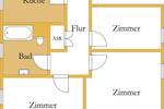Etagenwohnung Zörbig - 3 Zimmer, 80 m&sup2;, 498&euro; | Angebot:25665484