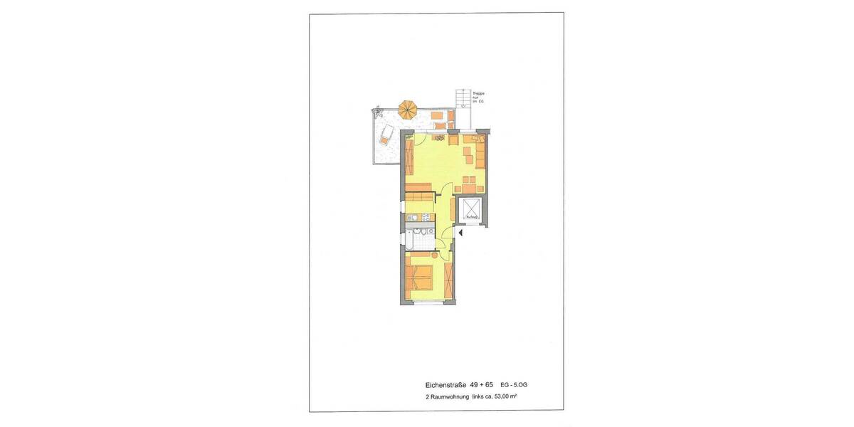 Etagenwohnung Gera Lusan - 2 Zimmer, 52 m&sup2;, 315&euro; | Angebot:26805929