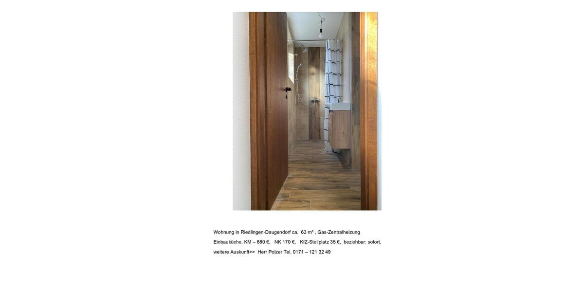 Etagenwohnung Riedlingen - 2 Zimmer, 63 m&sup2;, 680&euro; | Angebot:25062032