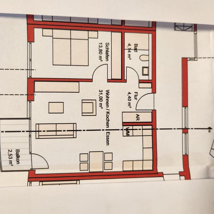 Neue moderne 2 Zimmer Whg mit Balkon zu vermieten