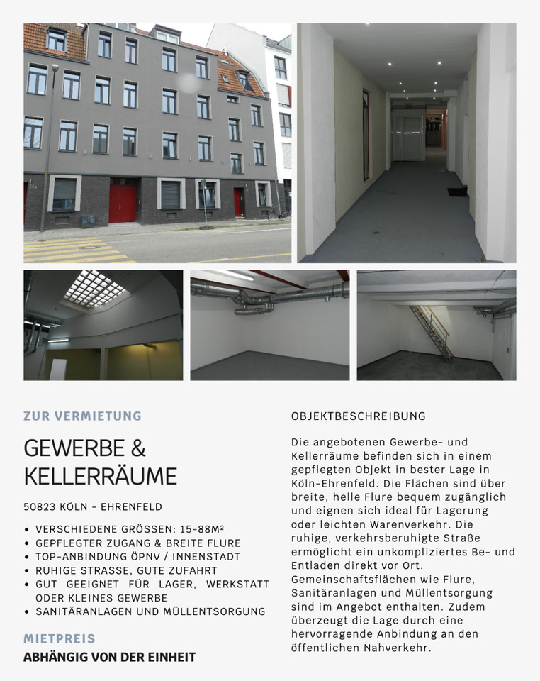Gewerbe- Kellerräume