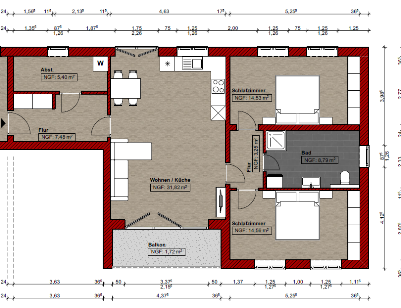 Neubau in Mürwik 3 zimmer