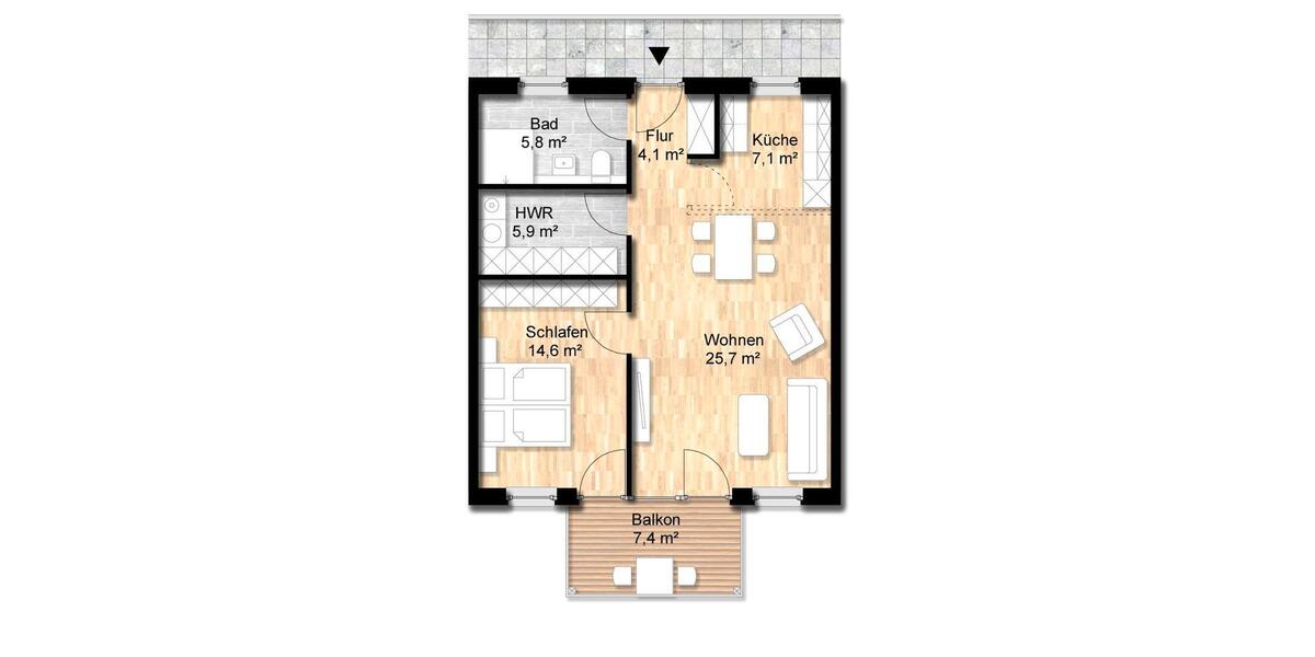 Etagenwohnung Lehrte - 2 Zimmer, 67 m&sup2;, 750&euro; | Angebot:26679471