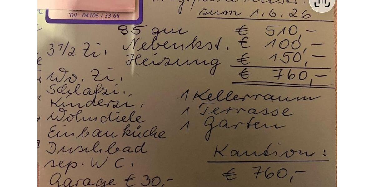 Etagenwohnung Freiburg (Elbe) - 3.5 Zimmer, 85 m&sup2;, 760&euro; | Angebot:25439621