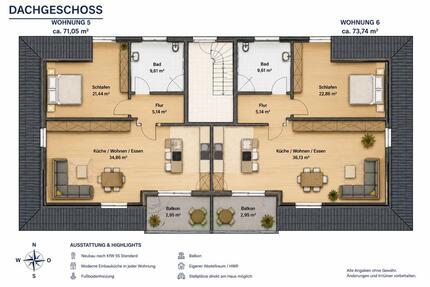 Wohnung Ottersberg - 2 Zimmer, 73 m&sup2;, 1.150&euro; | Angebot:26526966
