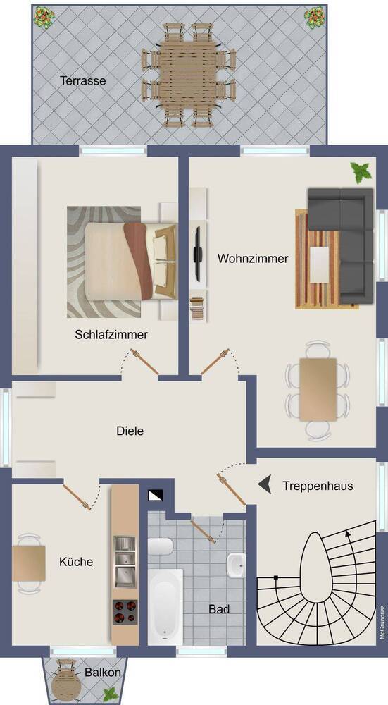 Attraktive großzügige 2-Zimmer-Wohnung in der List vis-á-vis der Eilenriede!!