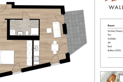 Wohnung Ratingen Süd - 2 Zimmer, 55 m&sup2;, 965&euro; | Angebot:27192273