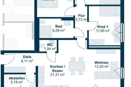 Haus Reken - 4 Zimmer, 99 m&sup2;, 1.241&euro; | Angebot:25168314