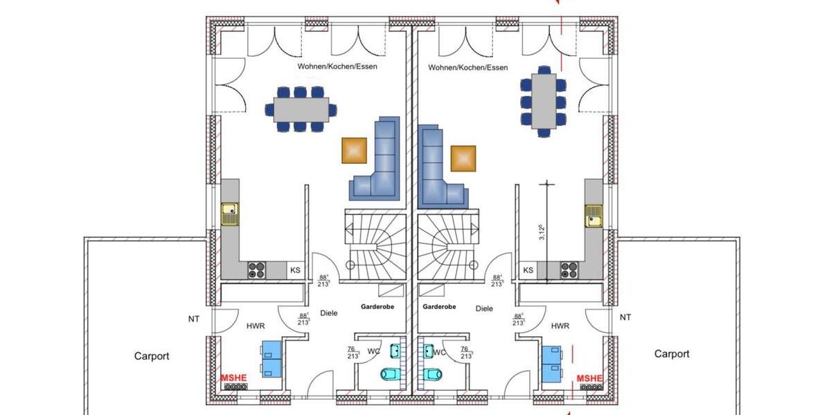 Doppelhaushälfte Geestland Bad Bederkesa - 4 Zimmer, 123 m&sup2;, 1.400&euro; | Angebot:24417102