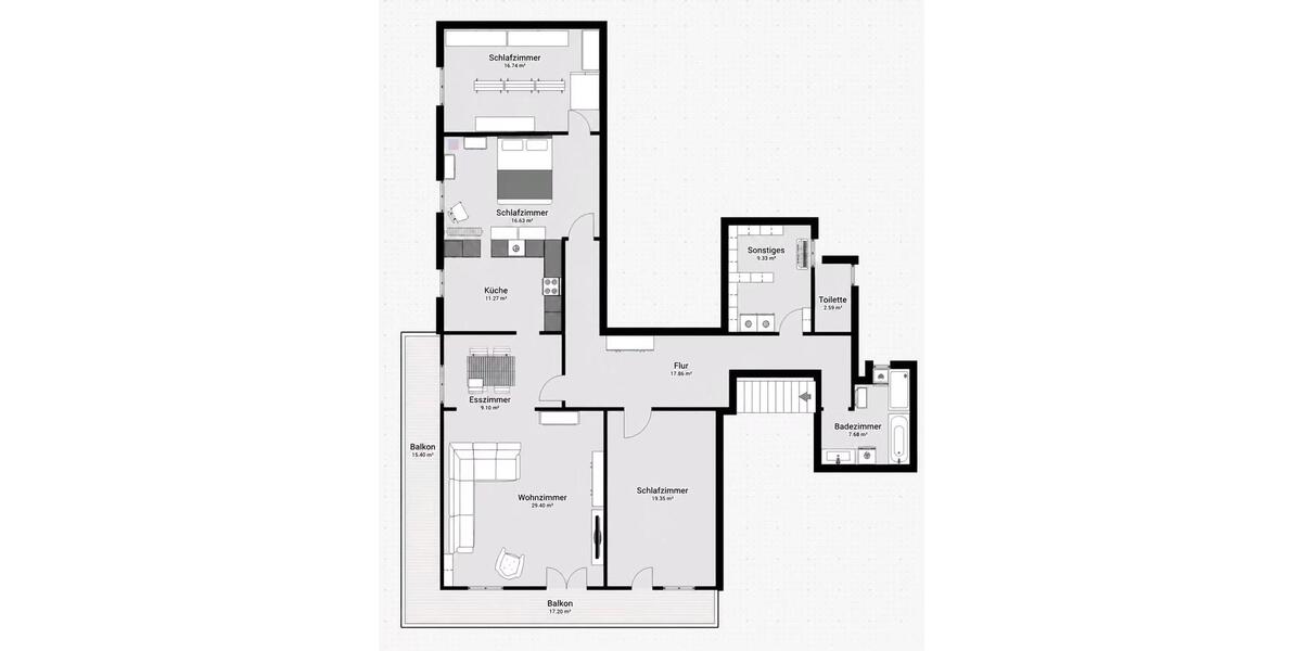 Etagenwohnung Fuchstal - 4 Zimmer, 130 m&sup2;, 1.450&euro; | Angebot:26703596