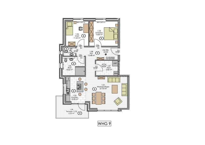 Erdgeschoßwohnung Lüchow (Wendland) - 3 Zimmer, 102 m&sup2;, 1.078&euro; | Angebot:24752916