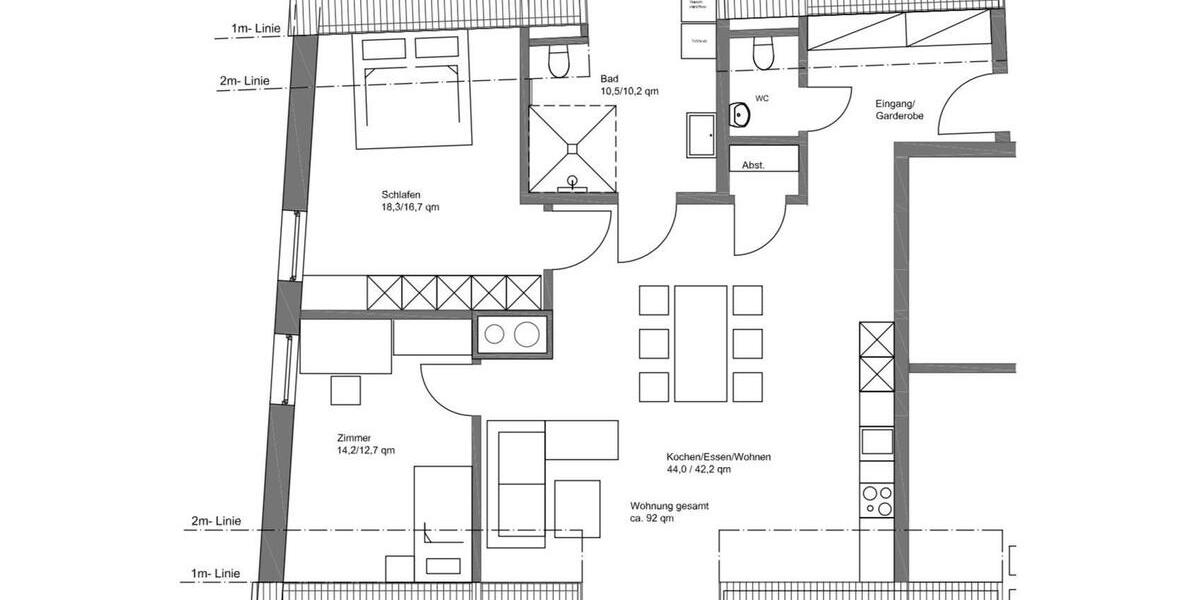 Dachgeschoßwohnung Lauingen (Donau) - 3.5 Zimmer, 92 m&sup2;, 975&euro; | Angebot:25215756