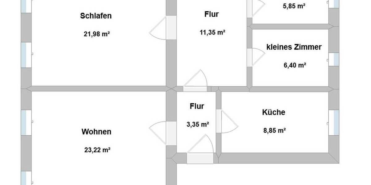 Etagenwohnung Velten Heidekrug - 2 Zimmer, 81 m&sup2;, 1.025&euro; | Angebot:26154500