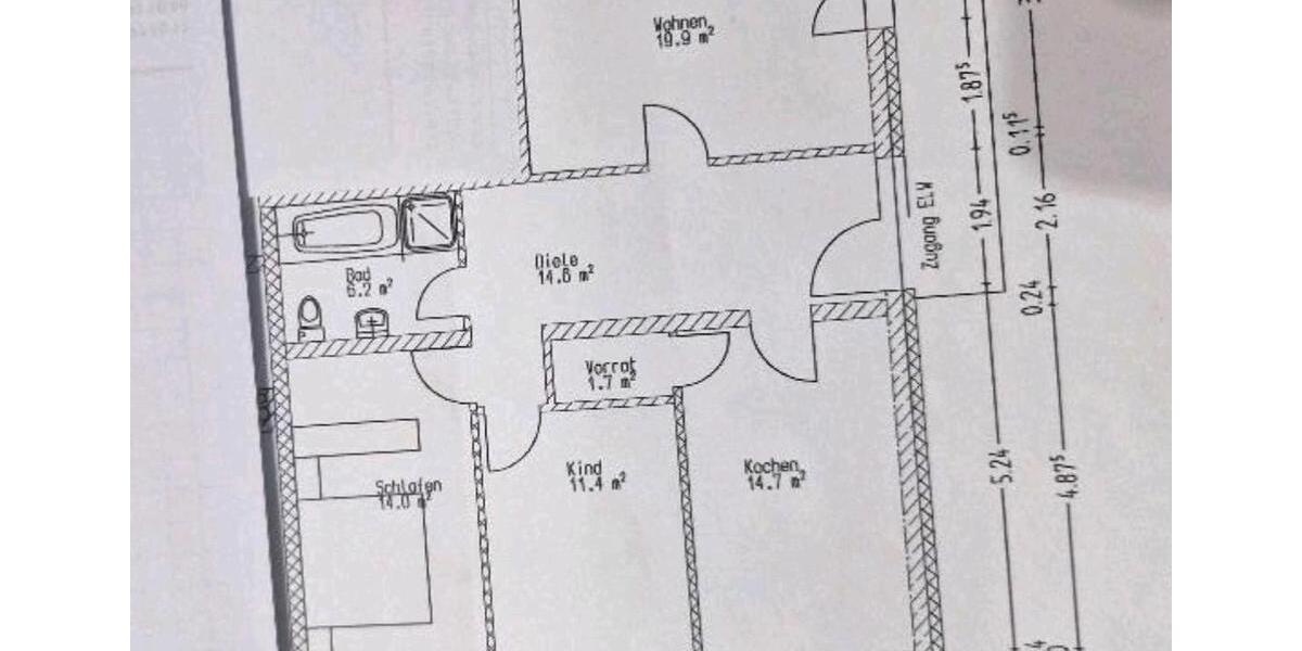 Etagenwohnung Hadamar - 3 Zimmer, 85 m&sup2;, 1.100&euro; | Angebot:24806181