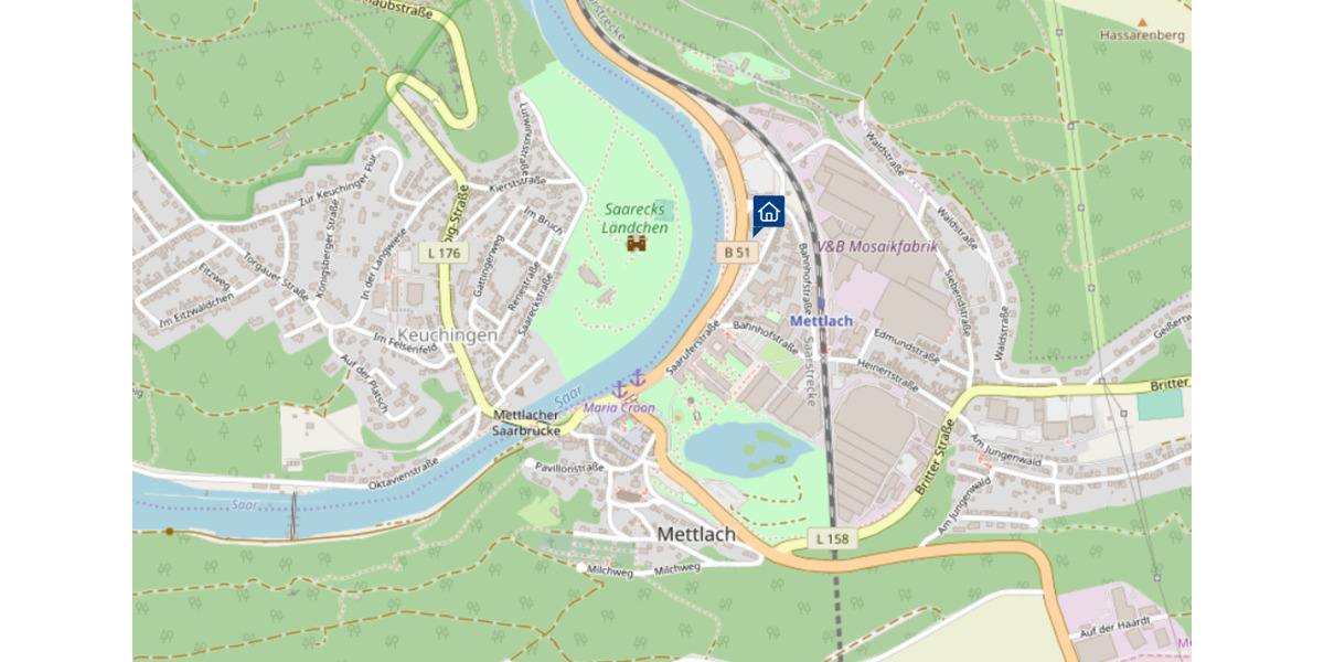 Etagenwohnung Mettlach - 2 Zimmer, 52 m&sup2;, 735&euro; | Angebot:24728010