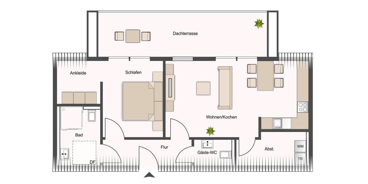 Dachgeschoßwohnung Hechthausen - 2 Zimmer, 76 m&sup2;, 875&euro; | Angebot:24977192