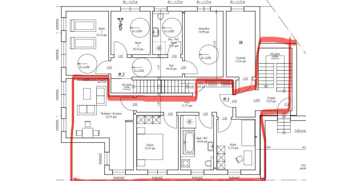 Etagenwohnung Bad Sobernheim - 3 Zimmer, 73 m&sup2;, 1.070&euro; | Angebot:23721256