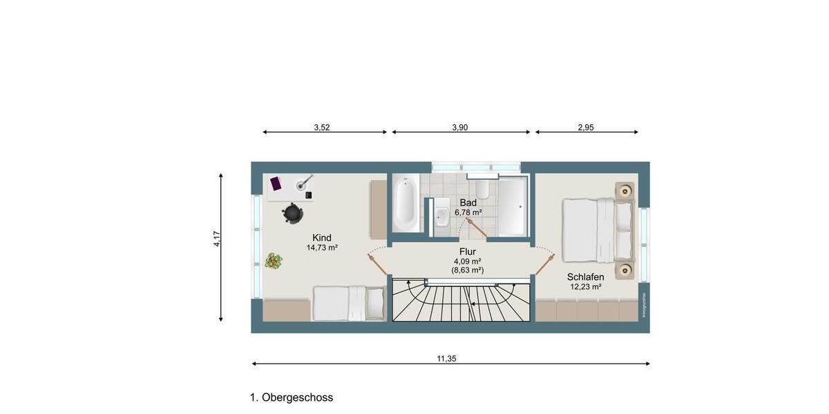 Reihenhaus München Allach-Untermenzing - 4 Zimmer, 113 m&sup2;, 2.950&euro; | Angebot:26624122