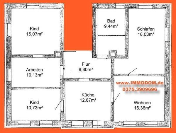 Erdgeschoßwohnung Reinsdorf - 4.5 Zimmer, 101 m&sup2;, 550&euro; | Angebot:26165752