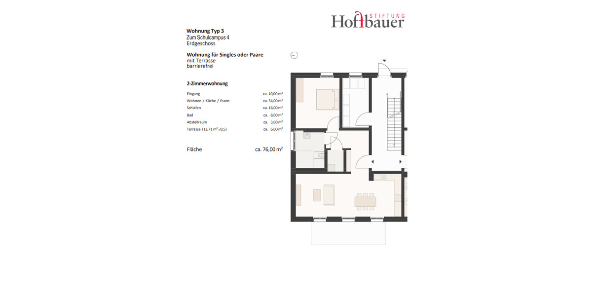 Etagenwohnung Werder (Havel) - 2 Zimmer, 76 m&sup2;, 1.064&euro; | Angebot:25717970