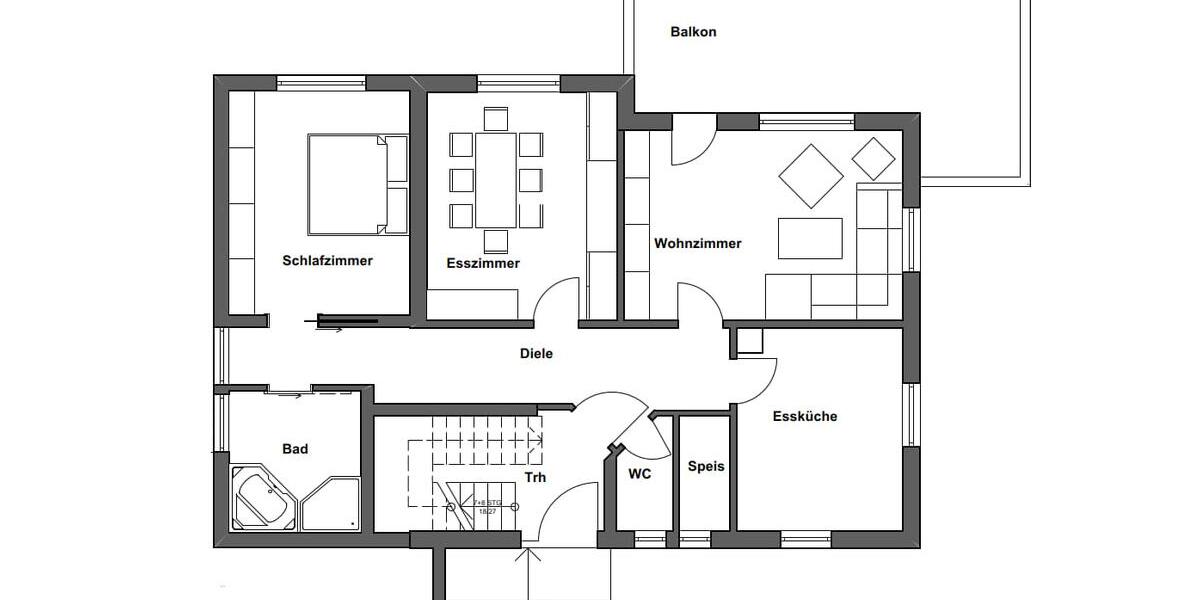 Erdgeschoßwohnung Eberhardzell - 3 Zimmer, 100 m&sup2;, 950&euro; | Angebot:26032188