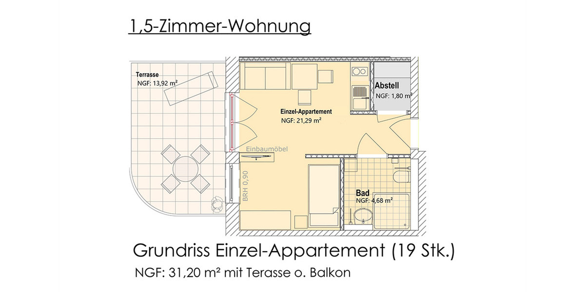 Etagenwohnung Ebersbach-Neugersdorf Neugersdorf - 1 Zimmer, 32 m&sup2;, 315&euro; | Angebot:25646206