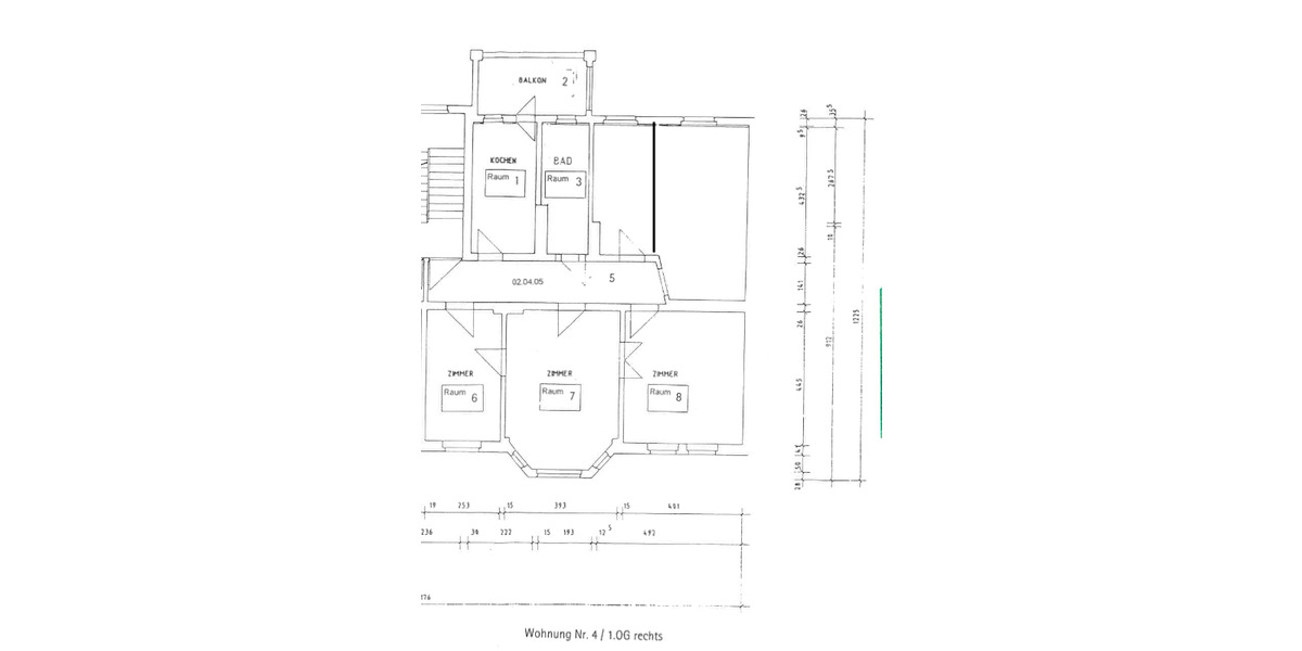 Etagenwohnung Dessau-Roßlau Innenstadt - 5 Zimmer, 109 m&sup2;, 850&euro; | Angebot:24608232