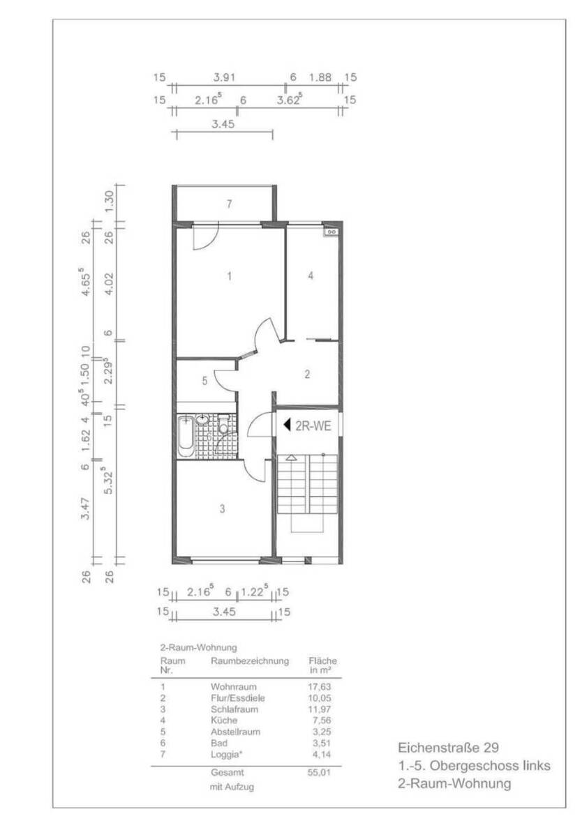 Schöne 2-Raumwohnung mit Aufzug und Balkon mit Blick ins Grüne. 2 zimmer