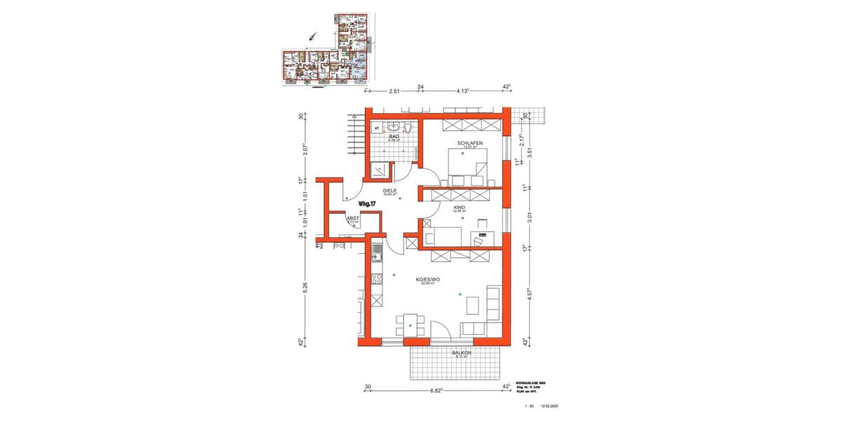 Dachgeschoßwohnung Passau Auerbach - 3 Zimmer, 82 m&sup2;, 1.200&euro; | Angebot:26441707