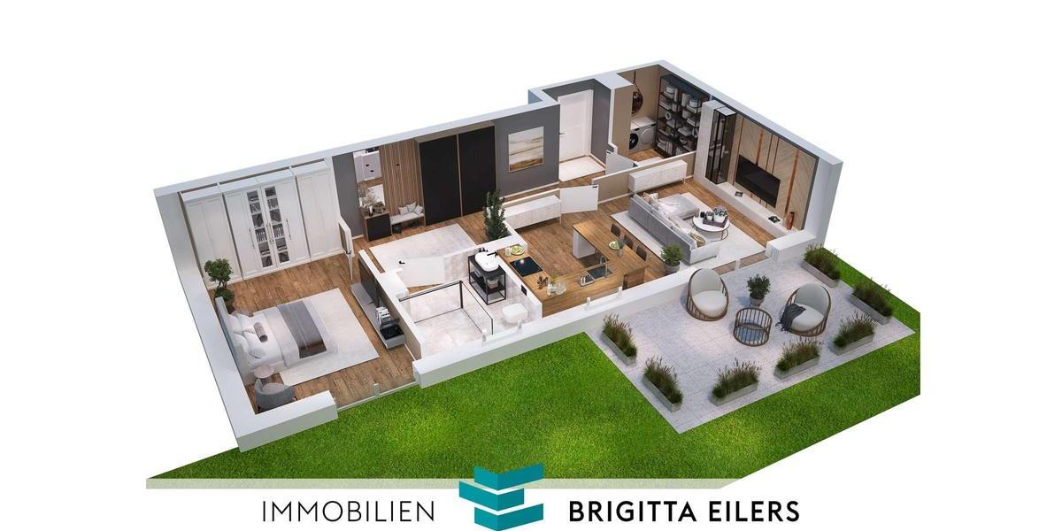 Erdgeschoßwohnung Achim - 2 Zimmer, 86 m&sup2;, 1.199&euro; | Angebot:24455956