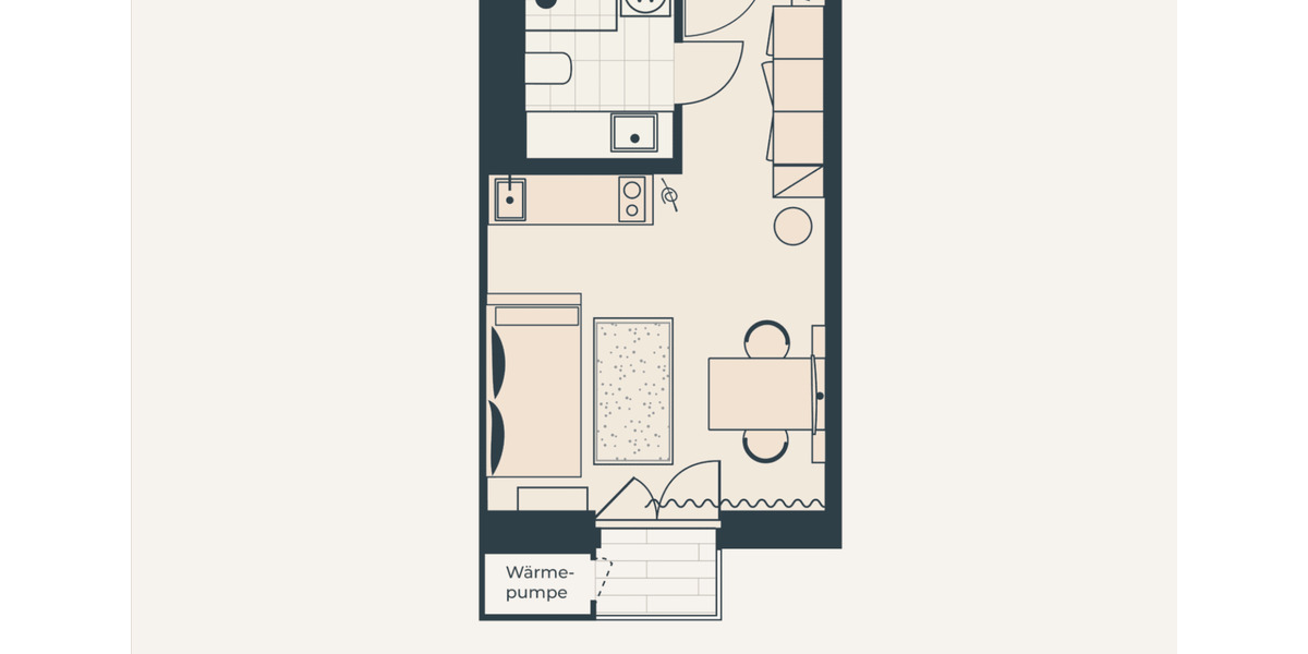 Etagenwohnung Magdeburg Leipziger Straße - 1 Zimmer, 25 m&sup2;, 785&euro; | Angebot:23552284