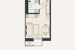 Etagenwohnung Magdeburg Leipziger Straße - 1 Zimmer, 25 m&sup2;, 855&euro; | Angebot:23552284