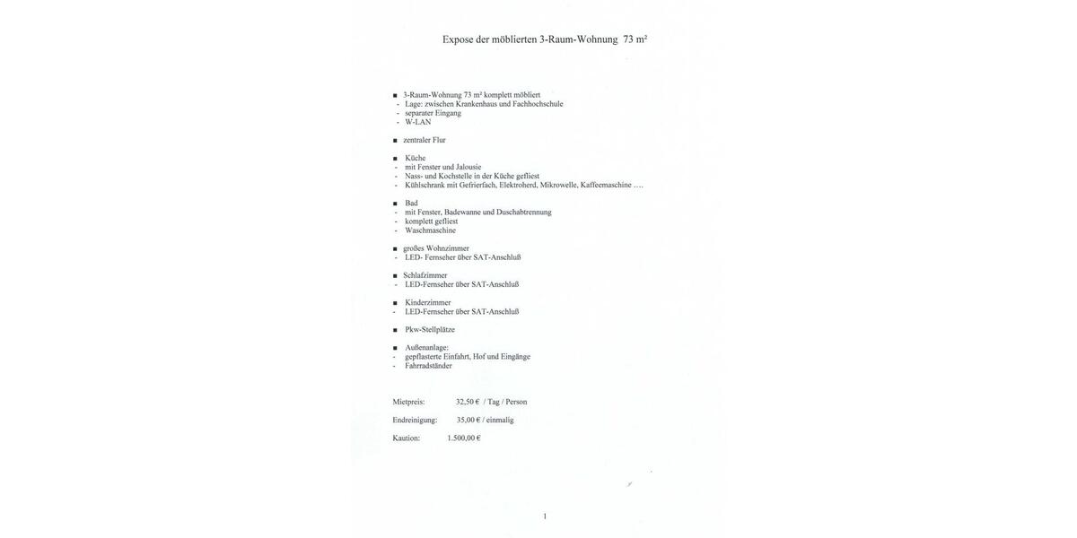 Erdgeschoßwohnung Senftenberg - 3 Zimmer, 73 m&sup2;, 650&euro; | Angebot:25407258