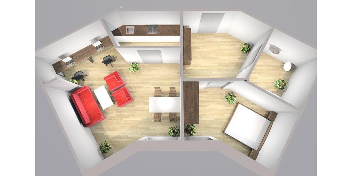 Etagenwohnung Sande - 2 Zimmer, 58 m&sup2;, 650&euro; | Angebot:24565122