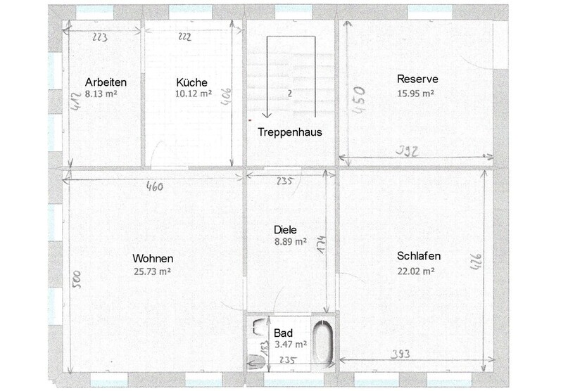 helle Drei-Zimmer-Wohnung in ruhiger Lage mit guter Fernsicht
