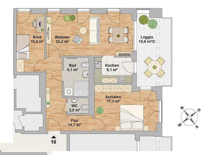 Etagenwohnung Dresden Leipziger Vorstadt - 3 Zimmer, 83 m&sup2;, 1.300&euro; | Angebot:25822638