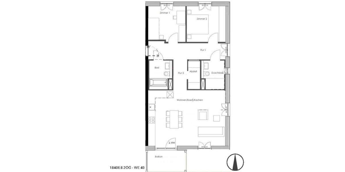Etagenwohnung Waiblingen - 3 Zimmer, 91 m&sup2;, 1.383&euro; | Angebot:25052714