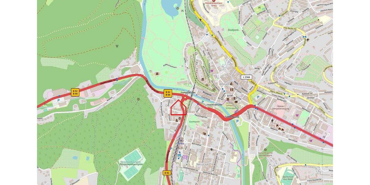 Erdgeschoßwohnung Greiz - 3 Zimmer, 93 m&sup2;, 748&euro; | Angebot:23806547