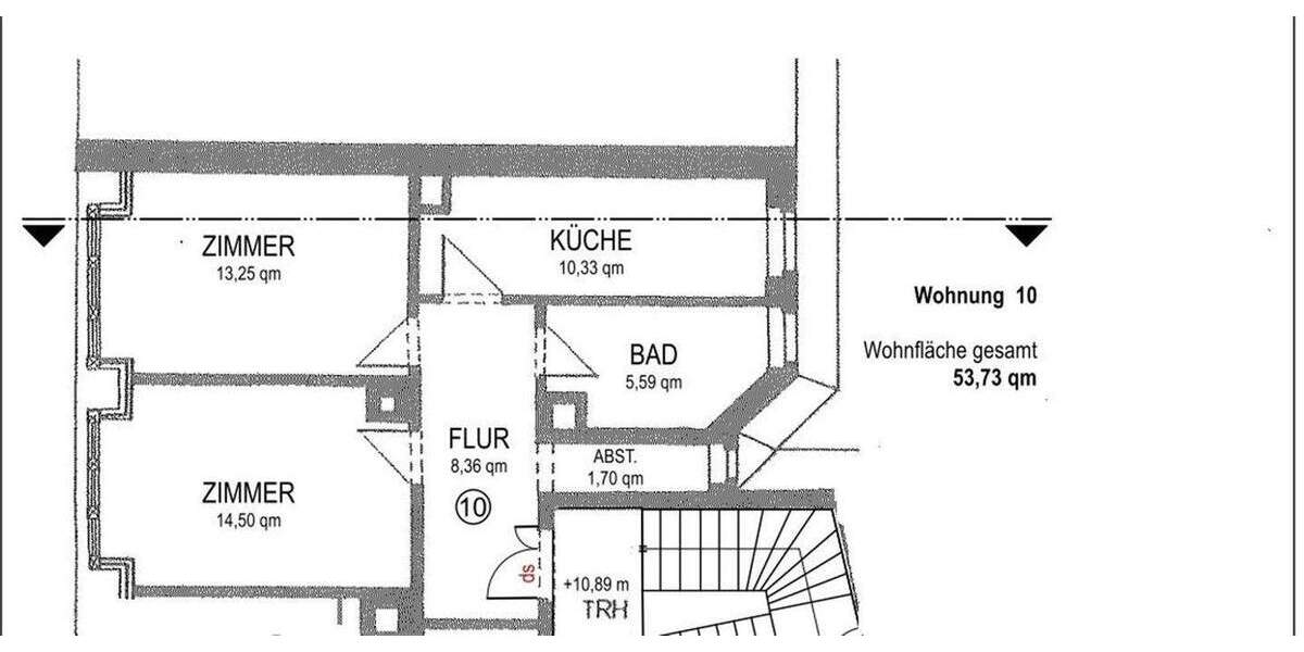Etagenwohnung Markkleeberg Markkleeberg-Mitte - 2 Zimmer, 54 m&sup2;, 599&euro; | Angebot:25836515