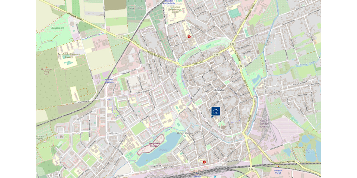 Erdgeschoßwohnung Stendal - 1 Zimmer, 33 m&sup2;, 283&euro; | Angebot:26295218